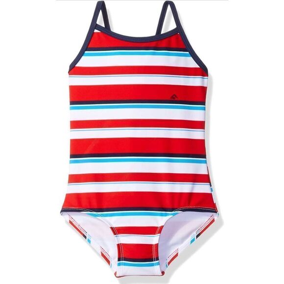 Kanu Surf Girls' Layla Beach Sport‎ Banded 1 Piece Swimsuit - Picture 1 of 2